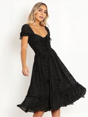 Blackmilk Burned Velvet Stars Tea Party Dress